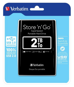 VERBATIM 2.5'' 2TB USB 3.0 53177 BLACK PORTABLE 6.35CM