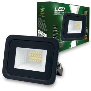 LUMAX REFLEKTOR CRNI 20W 6500K/1620LM/ 230V/IP65/VODOOT.