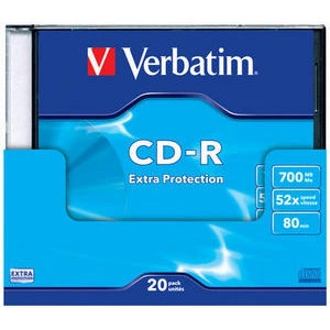 VERBATIM 700MB 52X SLIM CASE 43347 43348