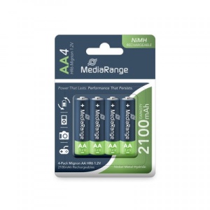 MEDIARANGE GERMANY AA-HR6(HR06) 4KOM/RECHARG/2100MAH/NIMH/MRBAT121