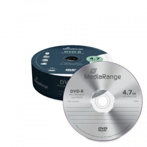 MEDIARANGE GERMANY 4.7GB 16X 120MIN CELOFAN 25 MR403