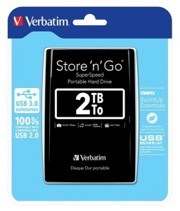 VERBATIM 2.5'' 2TB USB 3.0 53177 BLACK PORTABLE 6.35CM