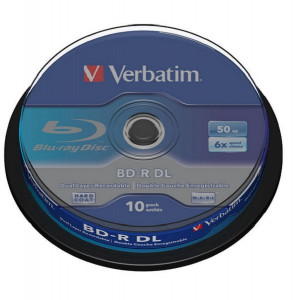 VERBATIM 50GB/DUAL LAYER/6X/43746/SP/10/TW