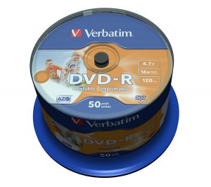 VERBATIM AZO WIDEPRINT SURFACE 4.7GB 16X 43533 NO-ID/CAKE