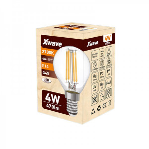 X-WAVE FILAMENT E14/4W/470LM/2.700K/230V/G45