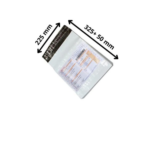 250 buc pungi curierat cu AWB (tip A4 + ) 225 x 325 mm + 50 mm clapeta cu buzunar AWB