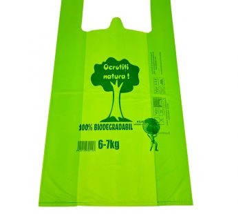 250 Pungi Biodegradabile 6-7 kg ( 50 pungi/ set x 5 set ) - verde deschis