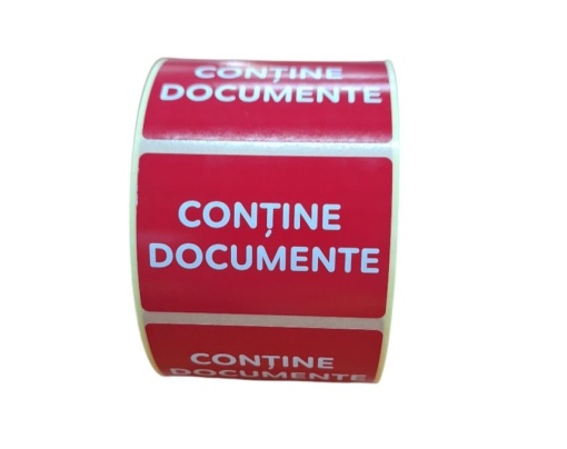 1000 buc Rola cu eticheta " CONTINE DOCUMENTE" 60 x 40 autoadezive