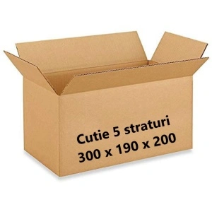 1 buc Cutie carton NATUR 300 x 190 x 200 mm - 5 straturi