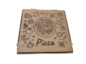 Cutie Pizza 32x32x3.5 kraft cu print, 100 buc - Img 2