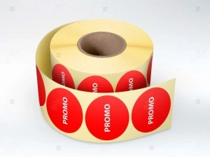 1000 buc Rola cu eticheta "PROMO " diametru 40 mm, autoadezive