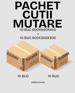 1,65m³ PACHET CUTII PENTRU MUTARE — 10 buc 600x400x500mm + 10 buc 500x300x300mm - Img 6