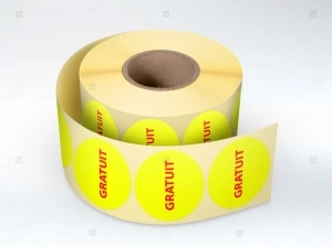 1000 buc Rola cu eticheta "GRATUIT " diametru 40 mm, autoadezive