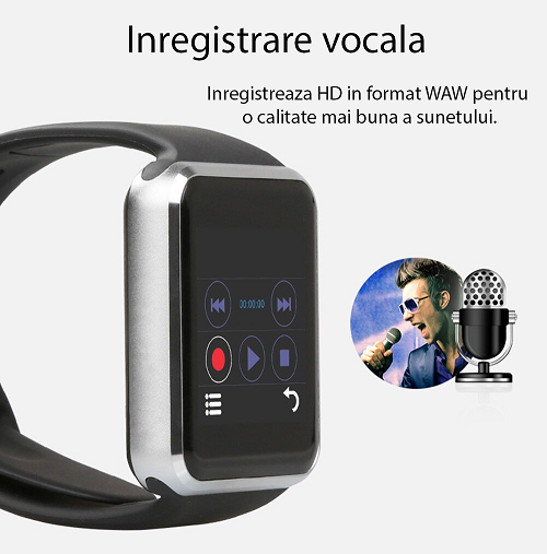 Inregistrare vocala Smartwatch iUni A100i