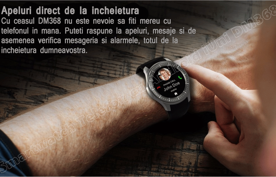 Smartwatch Telefon cu Android iUni DM368 WIFI, 3G, GPS-4