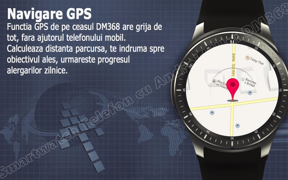 Smartwatch Telefon cu Android iUni DM368 WIFI, 3G, GPS-10