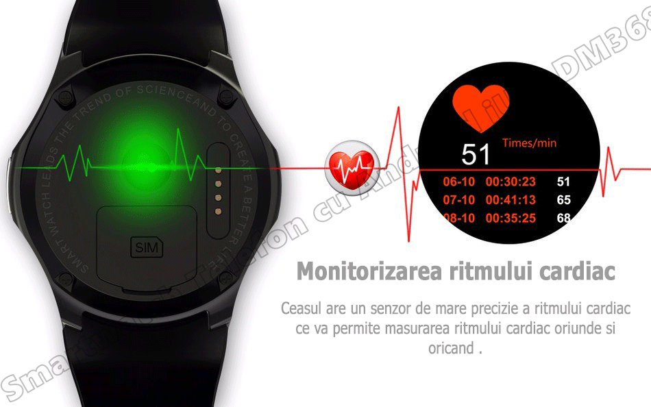 Smartwatch Telefon cu Android iUni DM368 WIFI, 3G, GPS-7