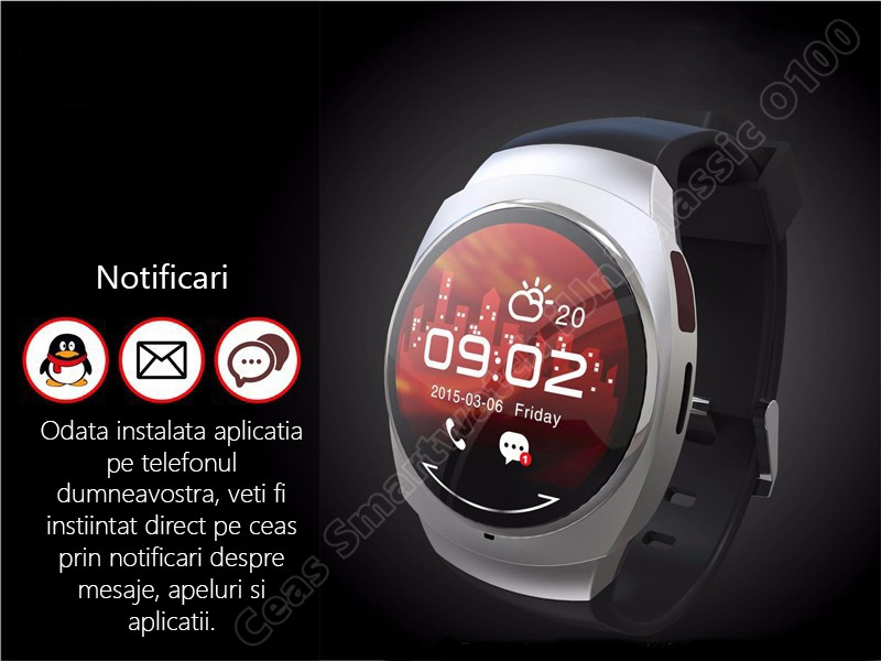 Ceas Smartwatch iUni O100 Bluetooth-3