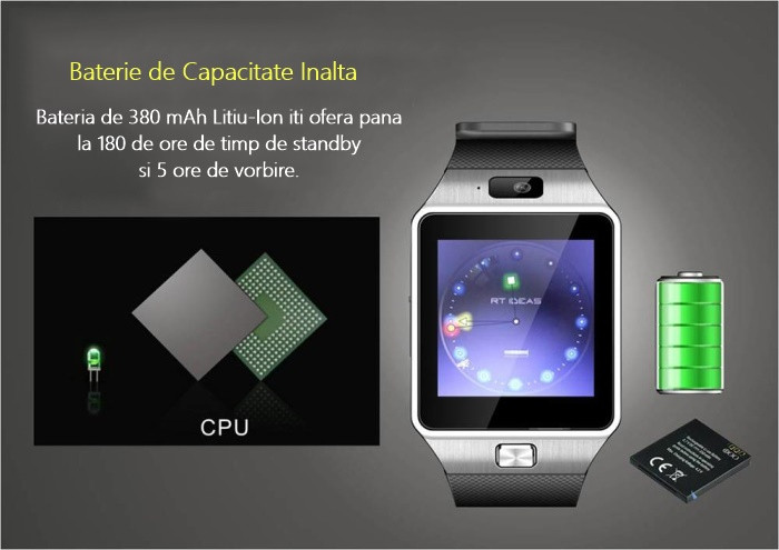 Smartwatch iUni DZ09 Plus notificari