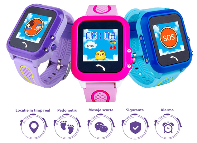 Ceas Smartwatch cu GPS pentru Copii iUni Kid27
