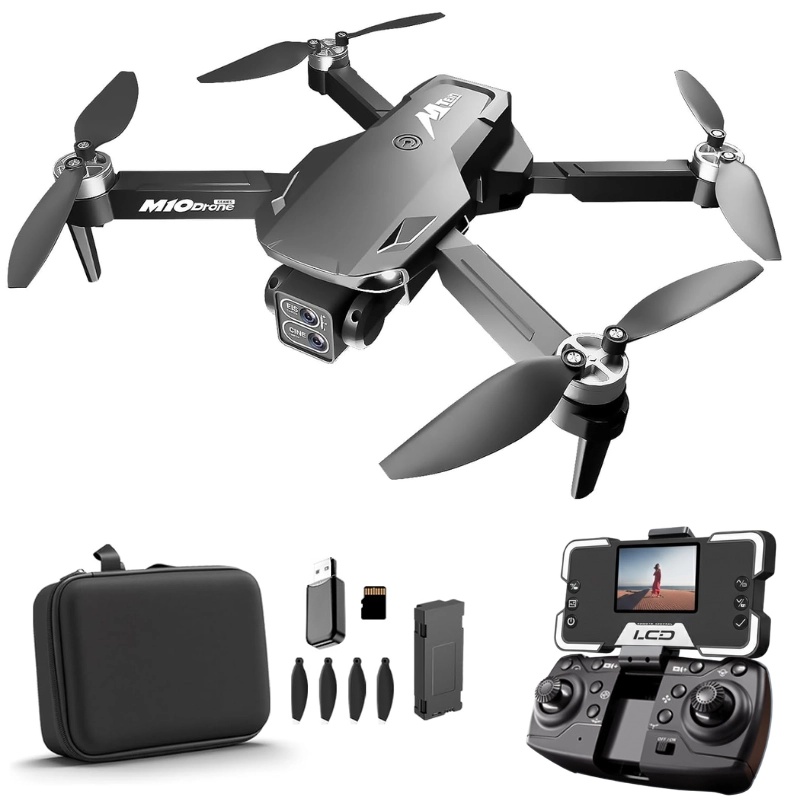 Drona cu 2 camere iUni M10, Ecran LCD 2.4 inch, Wi-Fi FPV, Card