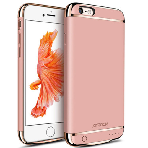 Защитен калъф iUni Joyroom за Apple iPhone 6/6s Plus, 3500mah батерия, Rose Gold