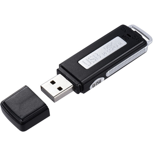 Шпионски микрофон USB стик iUni SpyMic STK98, Диктофон, 8 GB вътрешна памет