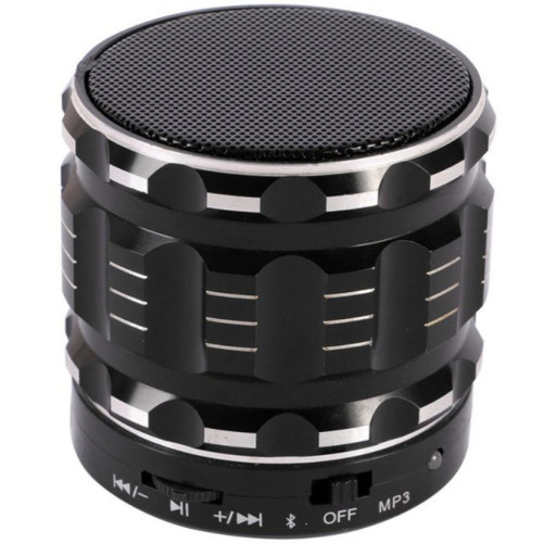 Bluetooth високоговорител iUni DF12, 3W, USB, Слот карта, Радио, Алуминий, Черен