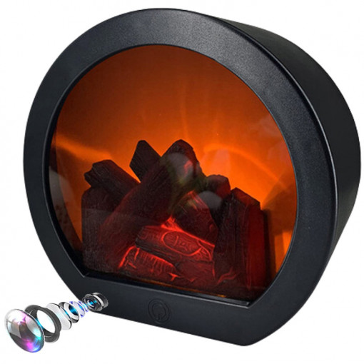 iUni TH-798 Мини електрическа камина с шпионска камера, Wi-Fi, Full HD, детекция на движение