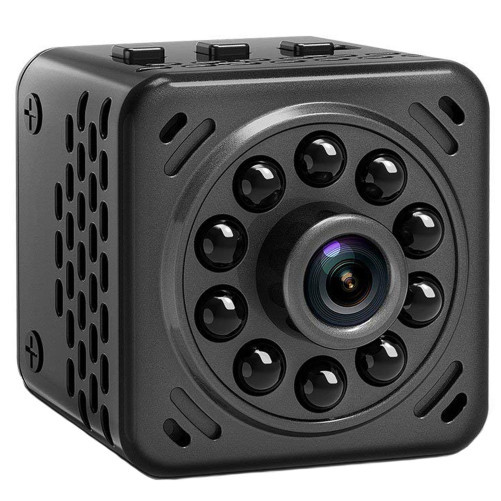 Мини Шпионска камера iUni IP34, Безжичен, Full HD 1080p, Гласов-Видео, Нощно виждане, Подвижна батерия