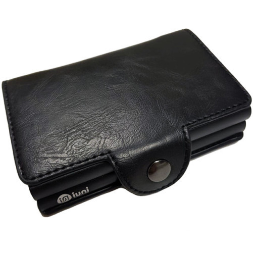 Портфейл iUni P3, RFID, слот за 12 карти, черен