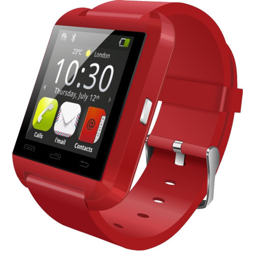 Smartwatch iUni U8+, Bluetooth, LCD 1.44 inch, Известия, Червен