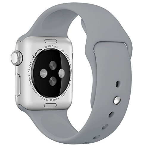 Каишка iUni за Apple Watch 1/2/3/4/5/6/7 42 мм Силикон Сив