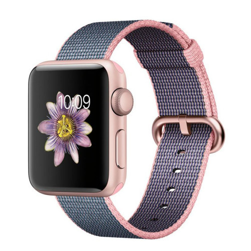 Каишка iUni Woven Strap за Apple Watch 1/2/3/4/5/6/7 42 мм Найлон Dark Лилав