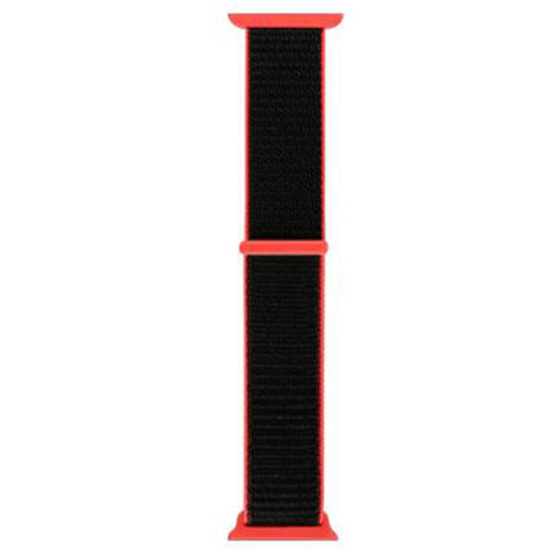 Каишка iUni Woven Strap за Apple Watch 1/2/3/4/5/6/7 42 мм Найлон Черен/Червен
