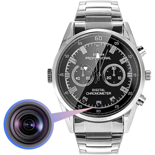 Часовник iUni SpyCam WP60, Full HD Шпионска камера, Нощно виждане, Фотография, Видео, Диктофон, 32 GB