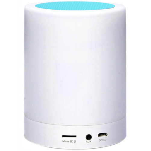 Bluetooth високоговорител с лампа iUni M16, 4W, USB, Слот карта TF, Многоцветен LED, Син