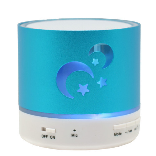 Bluetooth високоговорител iUni DF03, 3W, USB, Слот карта, Радио, Алуминий, Син