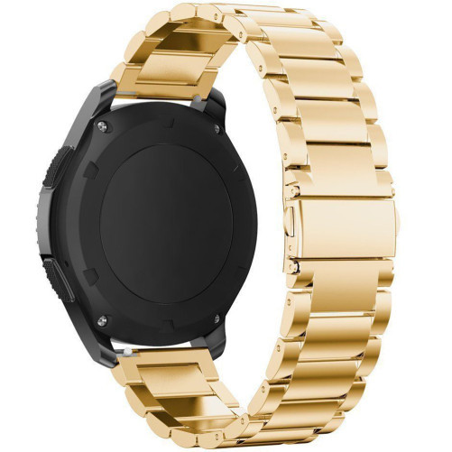 Curea metalica Smartwatch Samsung Galaxy Watch 46mm, Samsung Watch Gear S3, iUni 22 mm Otel Inoxidabil, Gold