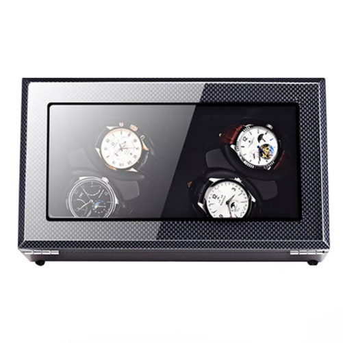 Óratartó doboz iUni, Luxury Watch Winder 4, Carbon