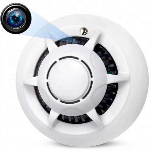 Шпионска камера с детектор за дим iUni D103, Wi-Fi, 4K изглед, откриване на движение