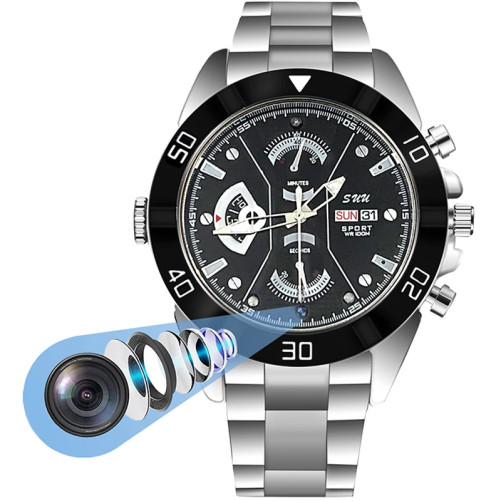 Шпионски часовник с iUni SpyCam W7 камера, Full HD, нощно виждане, снимка, видео, рекордер