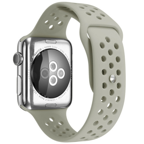 Apple Watch 1/2/3/4/5/6/7 sport szíj 44 mm szilikon iUni Szürke