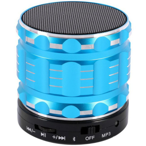 Bluetooth високоговорител iUni DF12, 3W, USB, Слот карта, Радио, Алуминий, Син