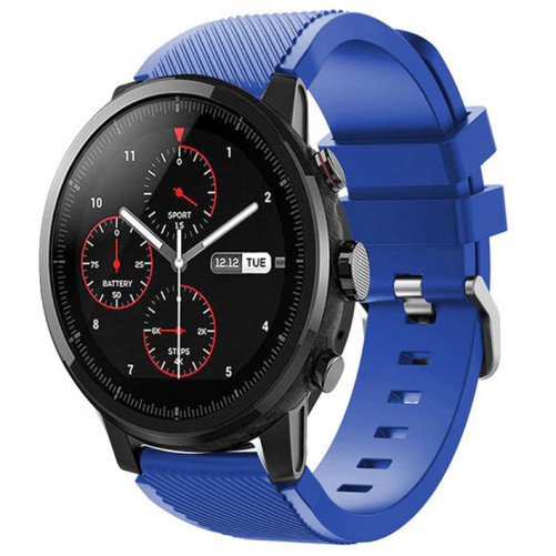 Curea ceas Smartwatch Samsung Galaxy Watch 46mm, Samsung Watch Gear S3, iUni 22 mm Silicon Blue