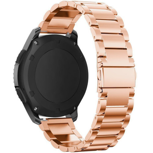 Curea metalica Smartwatch Samsung Galaxy Watch 4, Watch 4 Classic, Gear S2, iUni 20 mm Otel Inoxidabil, Rose Gold