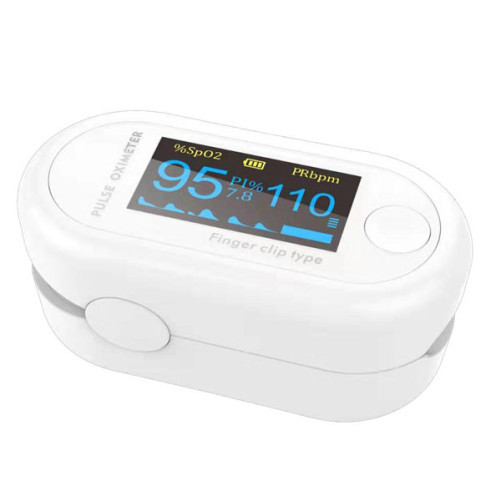 iUni V10 digitális pulzoximéter, jelzi a vér oxigén telítettségét, méri az pulzusszámot, Fehér