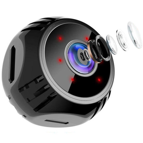 iUni W8 Мини шпионска камера, Wi-Fi, Full HD изглед, сензор за движение, нощно виждане