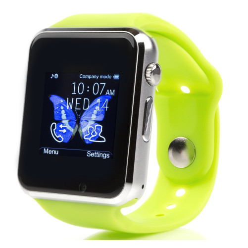 Smartwatch cu Telefon iUni A100i, LCD 1.54 Inch, BT, Camera, Verde