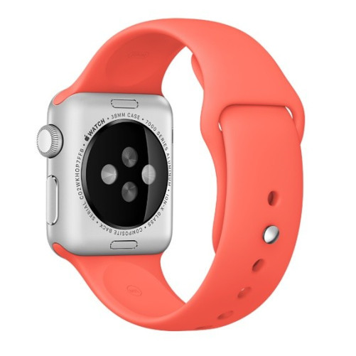 Apple Watch 1/2/3/4/5/6/7 szíj 38 mm szilikon iUni Piros